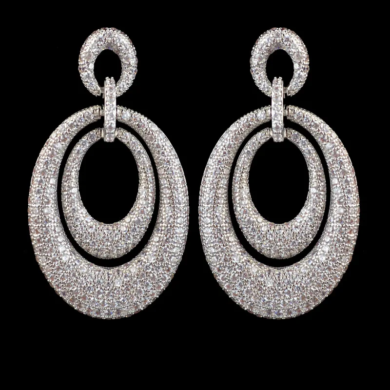

Fully-jeweled new design luxury micro pave Cubic Zirconia party/wedding earrings for women,high quality fashion jewelry