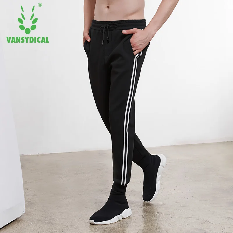 Vansydical полосатые спортивные штаны для бега мужские с боковыми буквами