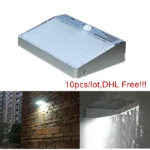 10 шт., DHL бесплатно! Светодиодный светильник с датчиком движения на солнечных батареях водонепроницаемый 3,2 В 4 Вт 600лм для уличного освещения для украшения и безопасности