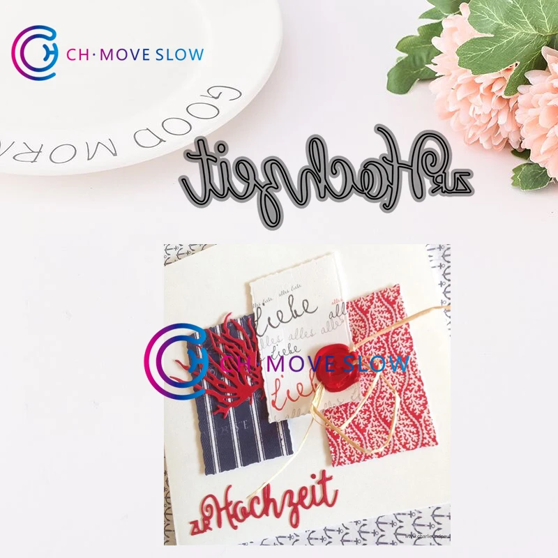 

2019 New Arrival CH letter Metal Cutting Dies 3D DIY Scrapbooking Carbon Sharp Craft Die Photo Invitation Cards For Wedding