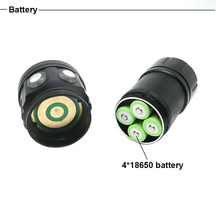  New LED Diving Flashlight Underwater 80M XHP70 / L2 Photography Video Camera Tactical Flashlight Bl