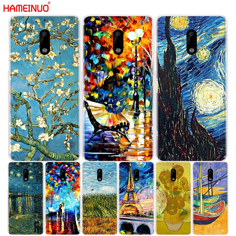 

HAMEINUO Starry Night Van Gogh boat tree flower cover phone case for Nokia 9 8 7 6 5 3 Lumia 630 640 640XL 2018