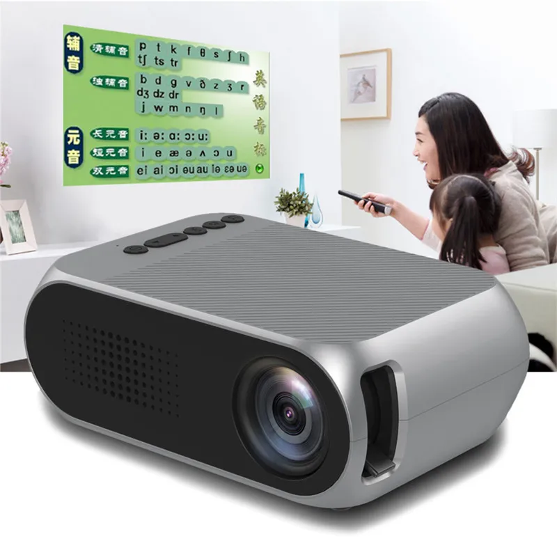 

New Mini LED Projector Cinema Video Digital HD Home Theater Portable Projector Beamer Proyector with USB HDMI VGA XNC