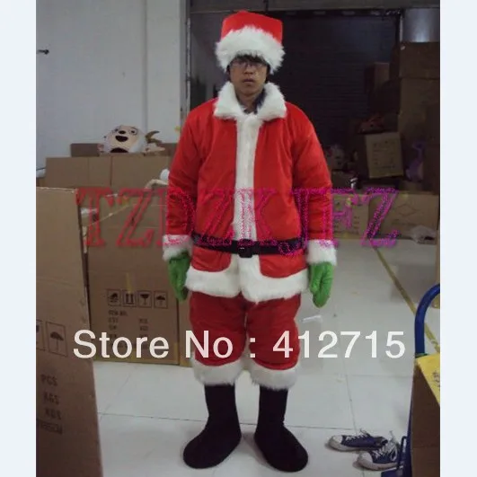 High Quality Santa Claus Costume Mascot For Christmas Day Cartoon Costumes | Тематическая одежда и униформа