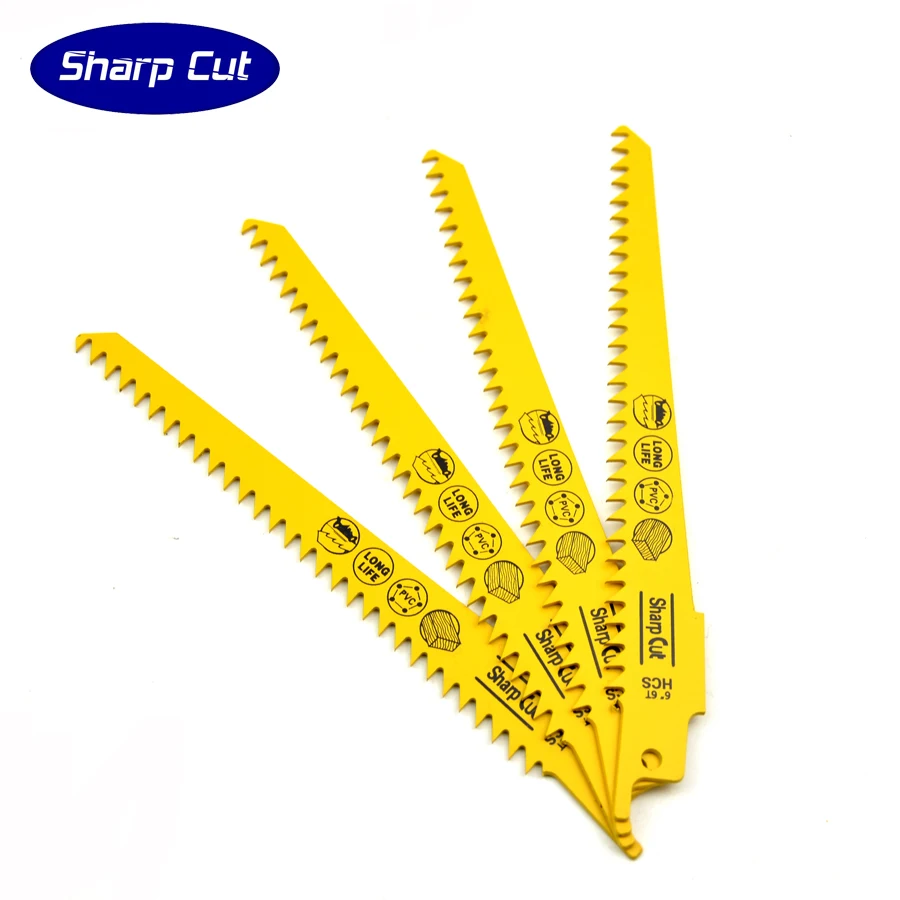 6 inch Universal Shank Bi-metal Reciprocating Saw Blades 6TPI Fit For Cutting Wood and Plastic Oscillating Power Tools Saw Blade