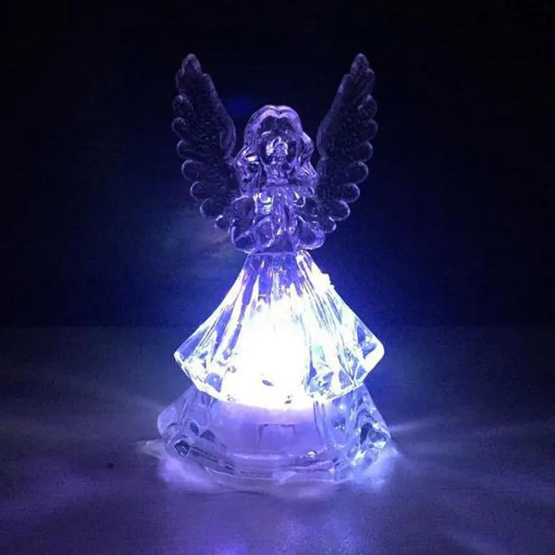 Прекрасный Ангел Красочный ночник акриловый мигает для дома вечерние украшения лампы Свадебный подарок для детей игрушечная лампа