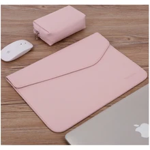 Тонкая сумка для ноутбука из искусственной кожи для Macbook Pro 13 Air 11 12 14 чехол для женщин и мужчин водонепроницаемый Гладкий Магнитный адсорбционный чехол