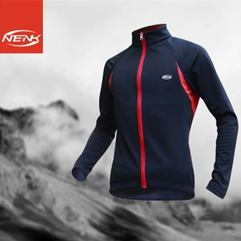 

NENK Winter Running Cycling Long Sleeves Jersey Wind Coat Windproof Jacket Anti-Pilling Jerseys Bicycle Bike Hiking Outwears