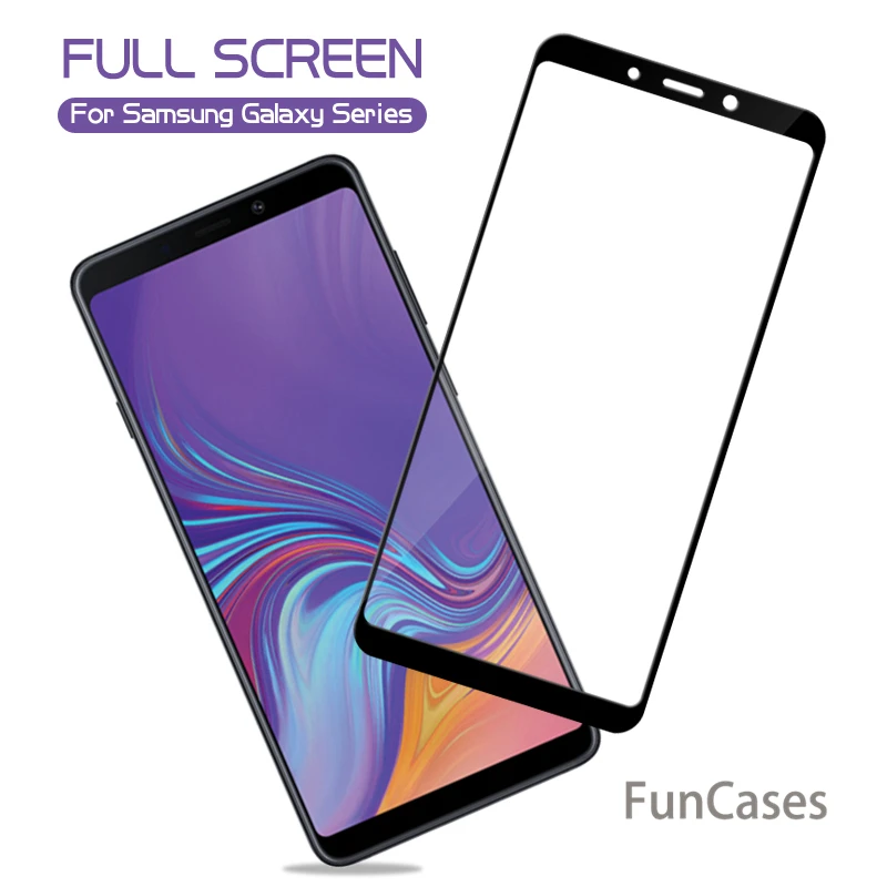 

For Samsung A6S A6 A8 J6 J4 Plus 2018 Tempered Glass on the For Samsung Galalxy A9 2018 Star lite Screen Protector Film Case