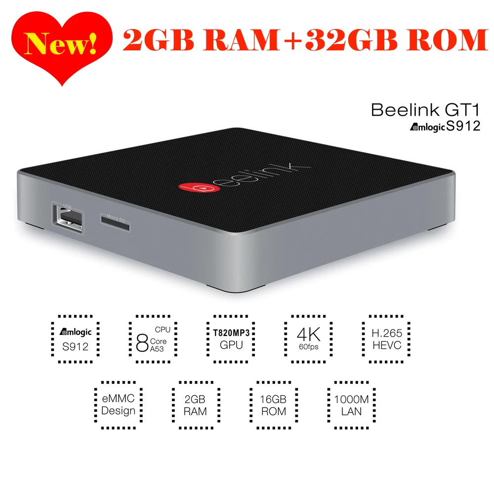 Prix pour Beelink gt1 tv box max 2 gb ram 32 gb rom amlogic s912 octa core Android 6.0 2.4G + 5.8G Double WiFi BT 4.0 Media Player PK X92 Prix pour Beelink gt1 tv box max 2 gb ram 32 gb rom amlogic s912 octa core Android 6.0 2.4G + 5.8G Double WiFi BT 4.0 Media Player PK X92