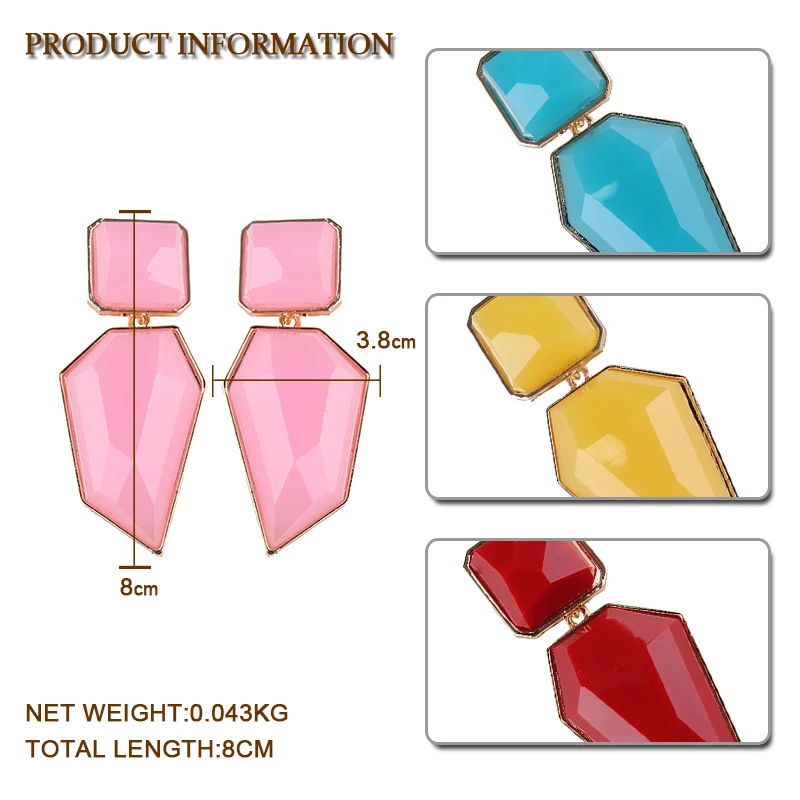 Miwens ZA полимерные акриловые металлические висячие серьги женские Геометрические серьги-подвески большого размера вечерние массивные оптовые заводские ювелирные изделия