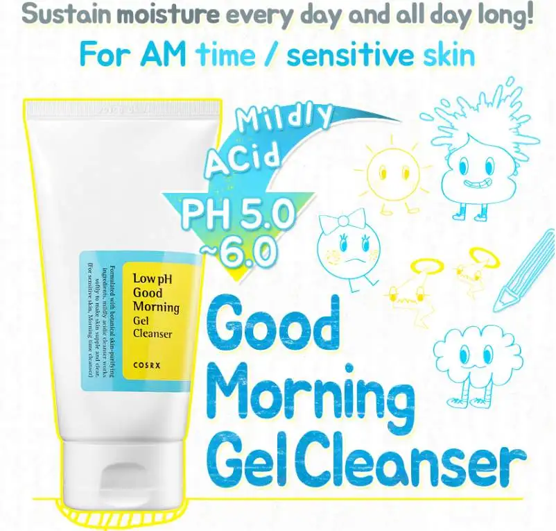 Káº¿t quáº£ hÃ¬nh áº£nh cho cosrx low ph good morning gel cleanser