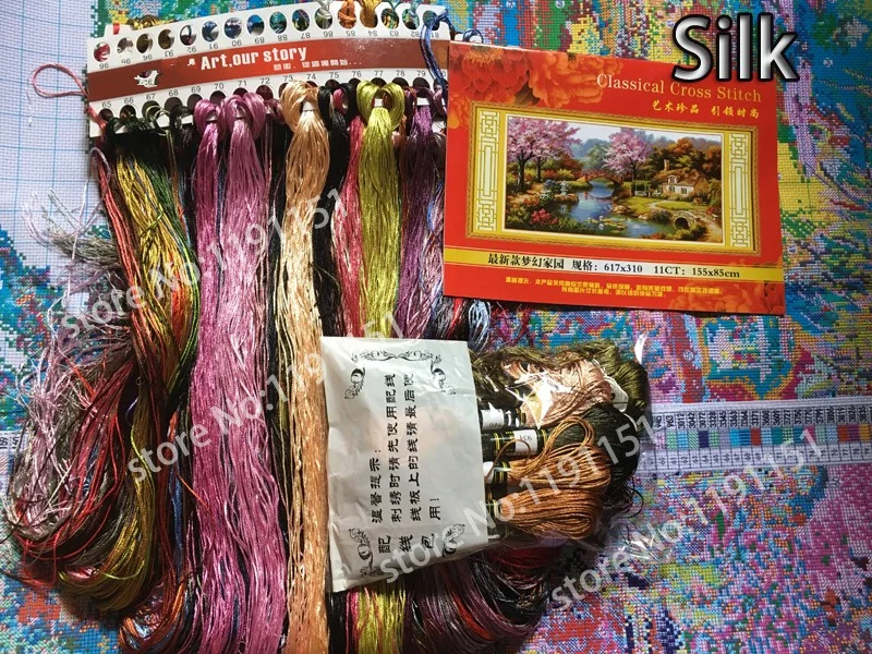 QIANZEHUI рукоделие DIY пейзаж вышивка крестиком европейская картина маслом садовая