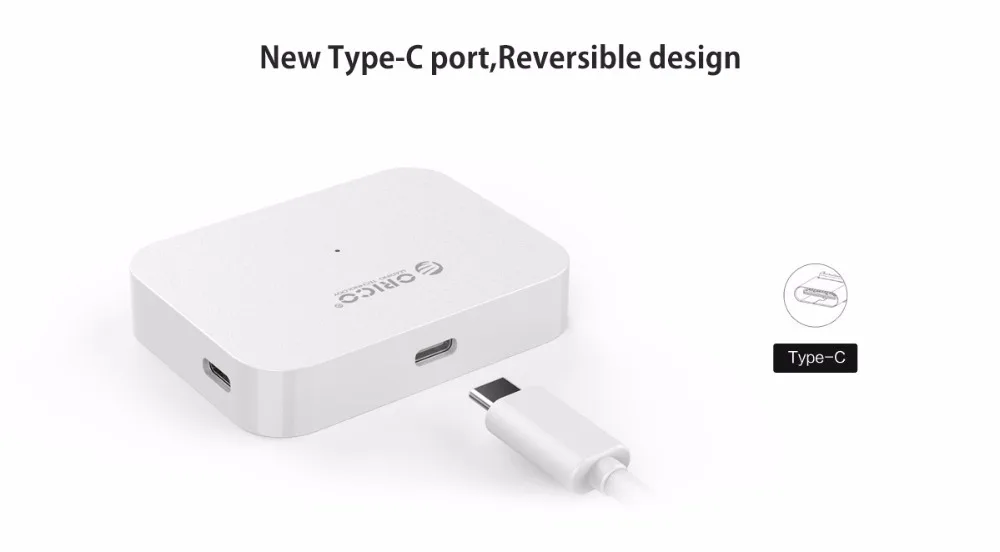 ORICO usb type-C концентратор USB3.1 5 Гбит/с разветвитель адаптер 4 порта Супер скорость для ПК ноутбук приемник компьютер периферийные устройства