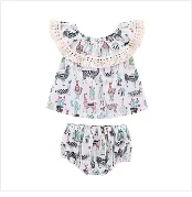 3pcs Baby Girl Clothes Set Flower Dress Sling Skirt Short Sleeve Bodysuit Bow Headband O-neck 6-18m Summer Baby Clothing