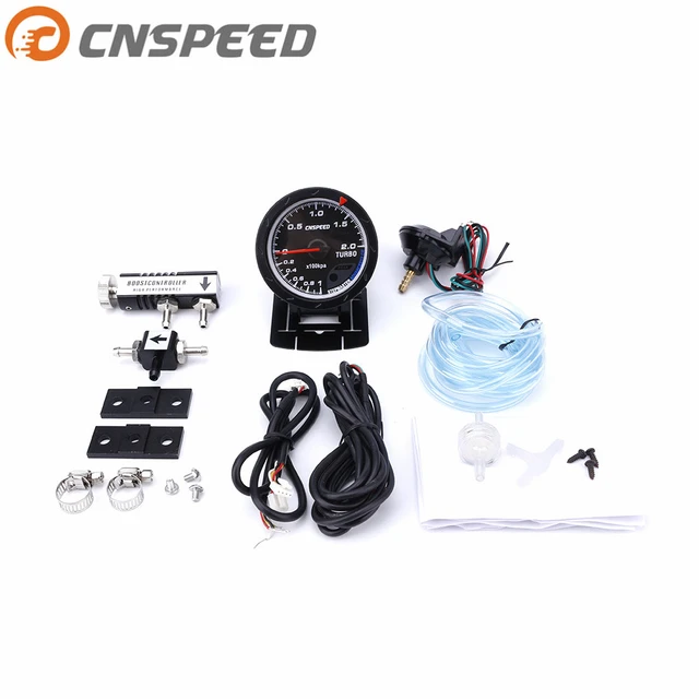 60MM Car Turbo Boost Gauge 30PSI + Adjustable Turbo Boost Controller Kit  1-30PSI IN-CABIN Car Meter