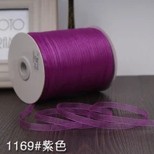 1/4 ''(6 мм) ленты из органзы оптом(10 м/лот) фиолетовый подарок Свадебные Рождественские украшения ленты для упаковки