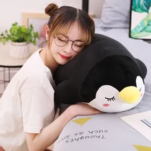 Nouveaux jouets en peluche pingouin doux de 30/70cm, poupée d'animal de dessin animé à la mode pour enfants bébé, joli cadeau d'anniversaire de noël pour filles