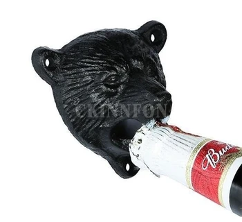 

200Pcs/Lot Bar Beer Wall Bottle Kitchen Durable Bear Head Fixed Tool Opener