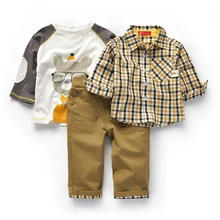 Toddler Boys Clothing Set Winter kids Clothes Boys 2 3 4 5Years Atummn 2018 Chilidrens Wear Outfits Jeans Suit Baby Two piece canis розовый 4 5years