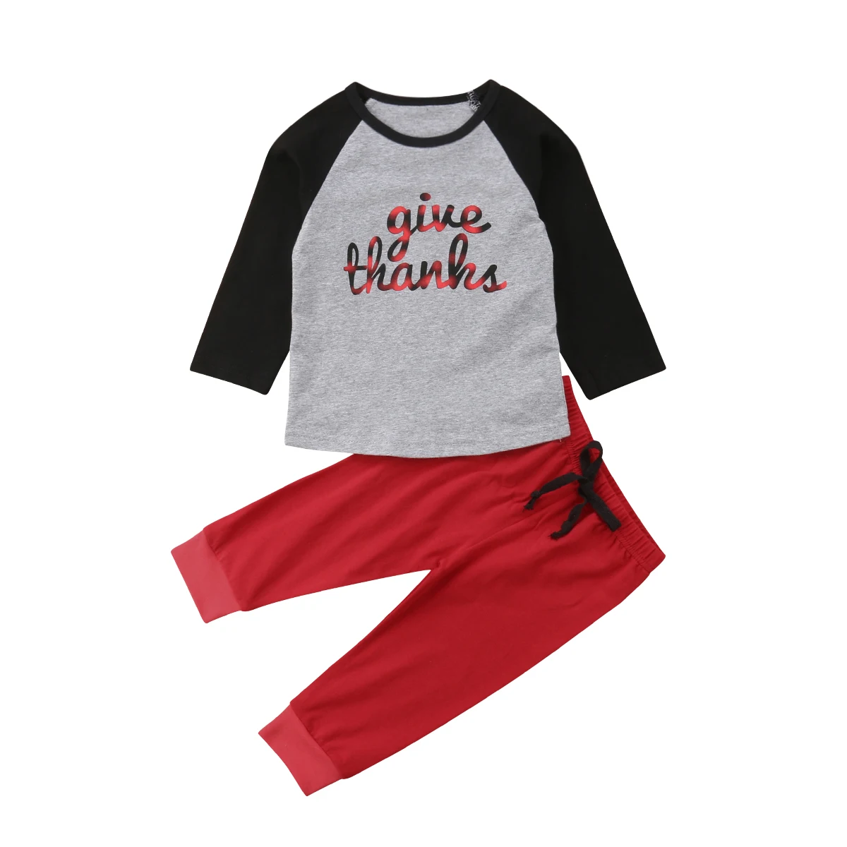 

Thanksgiving Kids Baby Boy Girl Outfits Long Sleeve T-shirt Tops Leggings Pants 2Pcs Clothes Set 2019
