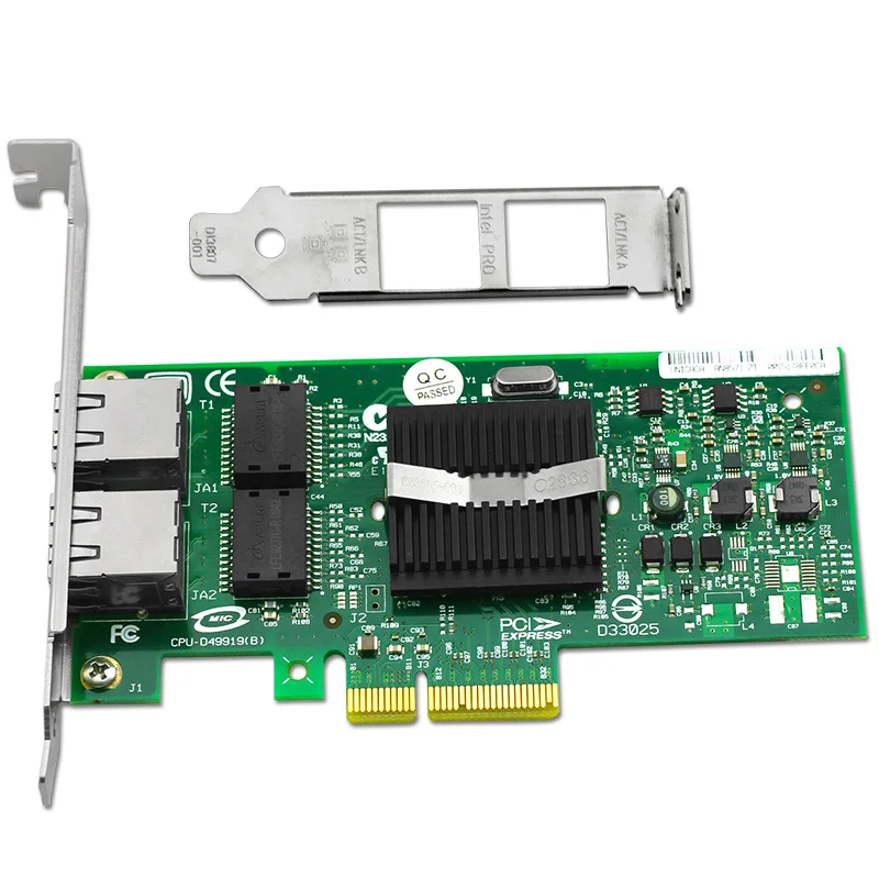 

2 Port 1000M Gigabit Ethernet Adapter PCIe X4 NIC Card Chipset for Intel 82571EB