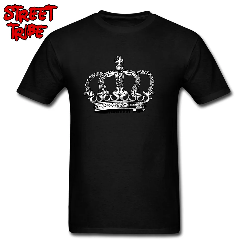 Crown Royalty Brand Short Sleeve Europe T-shirts All Cotton Crew Neck Men Tops Tees Printed Sweatshirts Summer Crown Royalty black