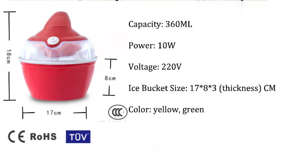 Машина для мороженого, маленькая автоматическая машина для приготовления мороженого, сделай сам, замороженные фрукты, молочник, управление одним нажатием, легко чистится, домашняя
