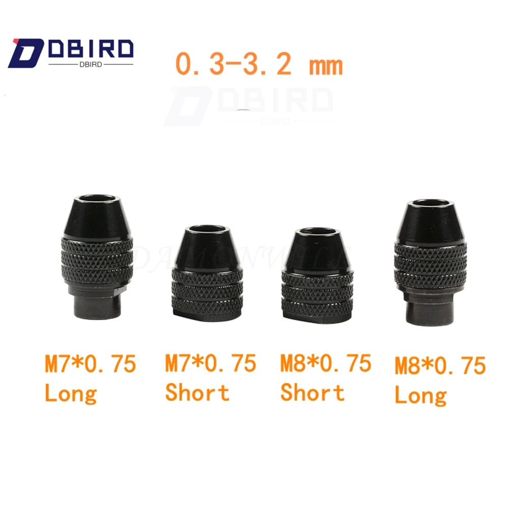 Tool 4 types Multi Chuck Keyless For Dremel Rotary Tools 0.3-3.2mm Drill Bit Chucks Adapter Converter Universal Mini Chuck DBIRD конвертор ugreen md113 10459 mini dp to vga converter