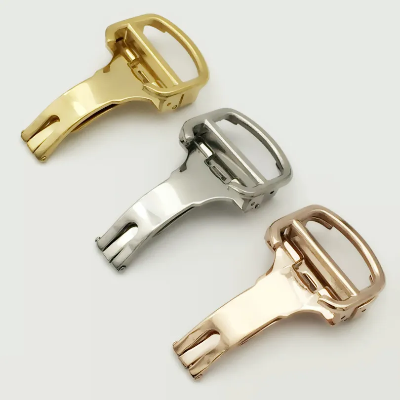 New 12 14 16 18 20mm Replacement Deployment Folding Buckle Clasp Watch