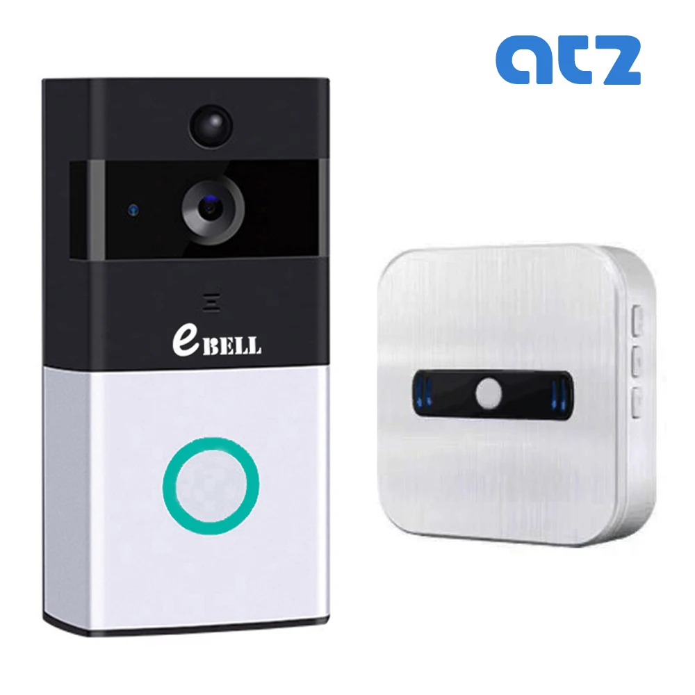 ATZ DBV08P WIFI Video Intercom Doorbell Support Battery Support 32G Memory Card 720P PIR Outdoor IP Camera Wireless Indoor Bell