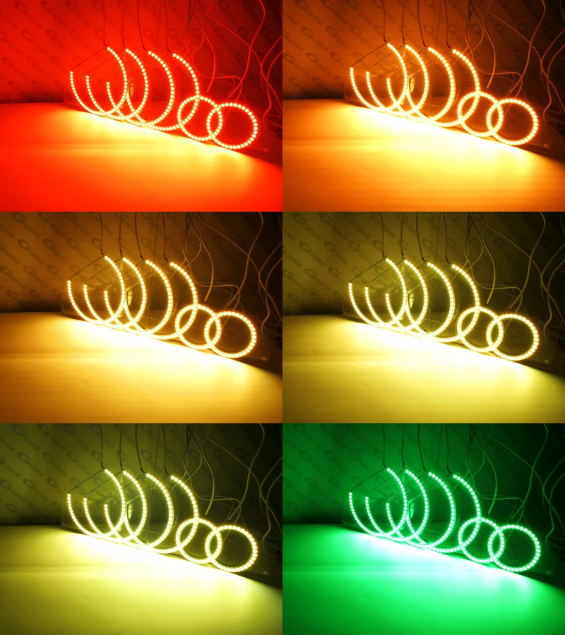 Для Dodge Challenger 2008- Отличный РЧ Bluetooth контроллер многоцветной ультра яркий RGB светодиодный ангельские глазки Halo Кольцо Комплект
