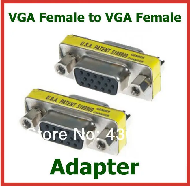 

50pcs 15 pin VGA Female to VGA Female Adapter VGA Extend Connector Converter