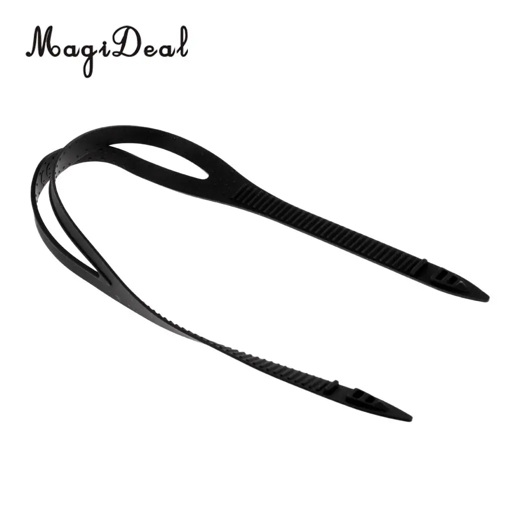 MagiDeal Universal Swimming Goggles Silicone Strap Band Replacement Accessory for Diving Pool Surfing Swim Acce Clear/Black 19cm