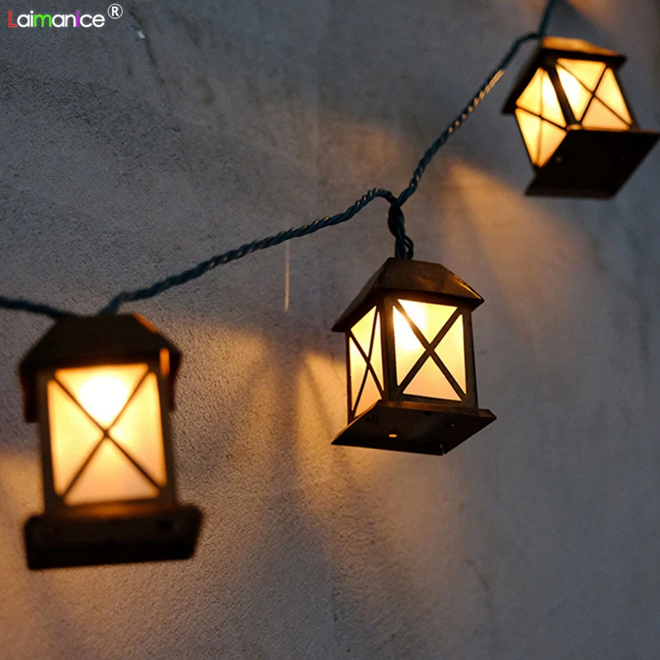 

Retro LED Garland Outdoor Indoor Christmas Retro House String Fairy Lights Decoration For Garden Wedding Holiday Party Birthday