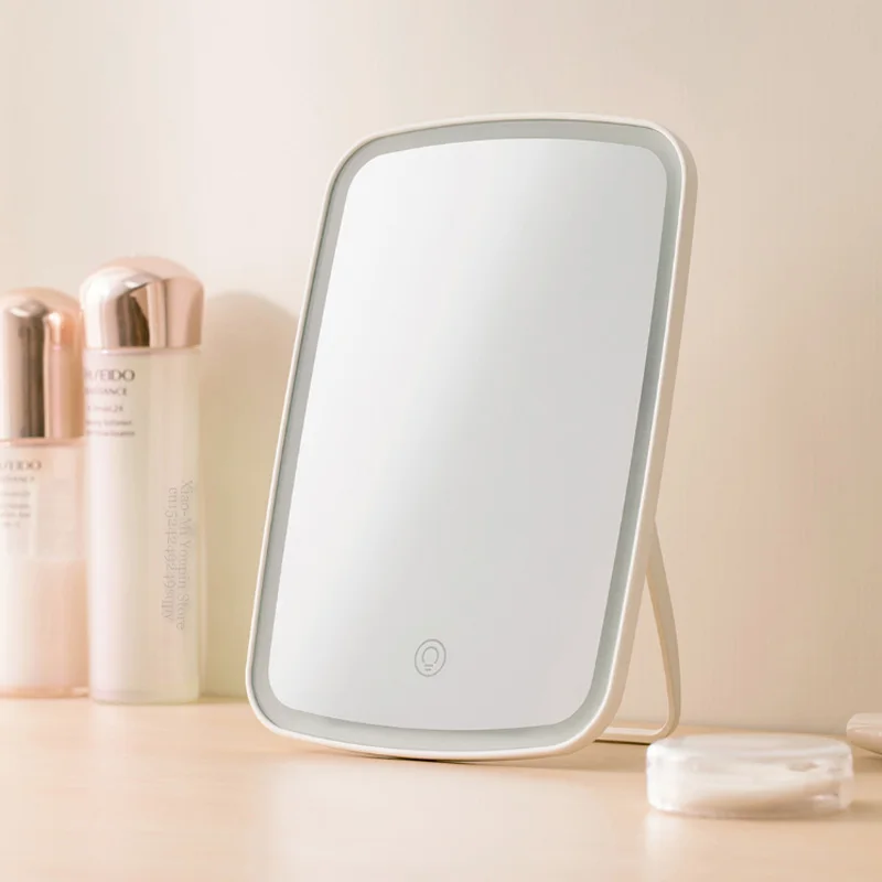 Xiaomi Mijia JJ портативное зеркало для макияжа Настольный светодиодный светильник портативный складной светильник Зеркало для общежития Настольный