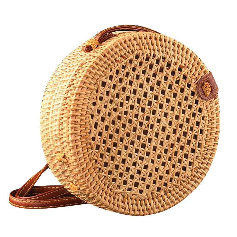 

Multi-purpose Beach Rattan Bag Makeup Organizer Cosmetics Shopping Women Straw Storage Tote Summer Handbag Shoulder Bag