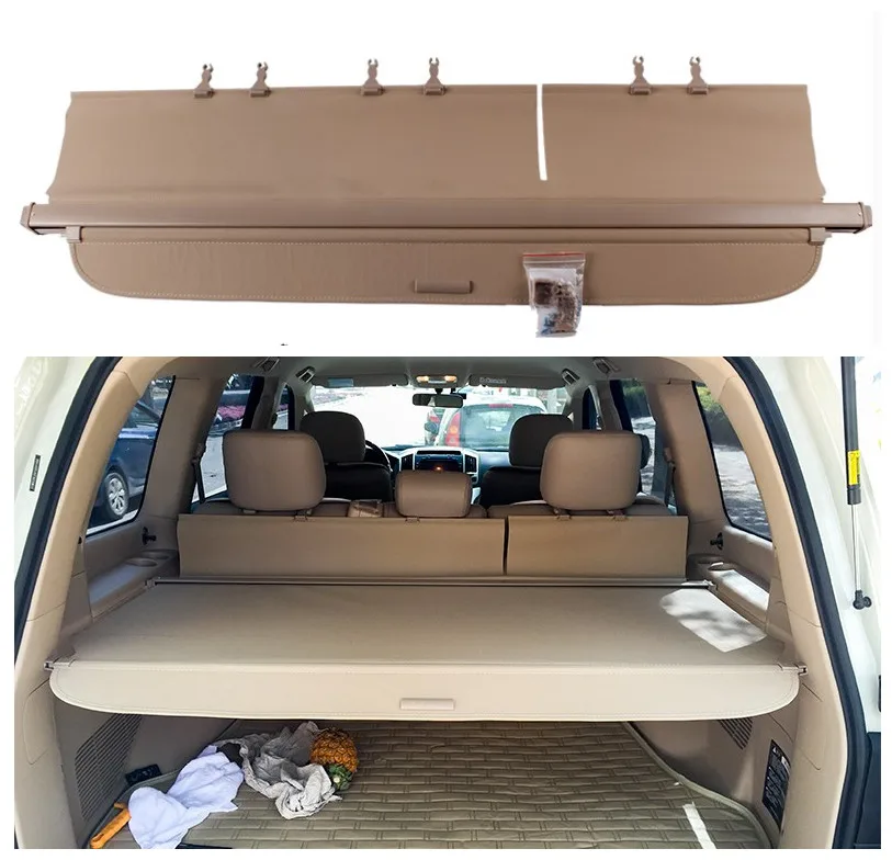 For TOYOTA Land Cruiser LC200 2008 2018 Rear Trunk Cargo Cover Security