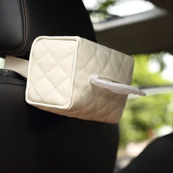 

CHIZIYO 2 Colors Car Sun Visor Leather Clip Tissue Box Seat Back Paper Towel