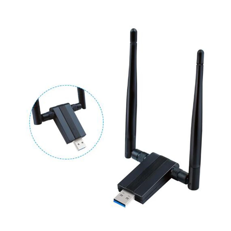 USB Wifi антенный адаптер AC1200Mbps беспроводная WiFi сетевая карта Бесплатный драйвер USB3.0 двухдиапазонный Wifi приемник передатчик ключ