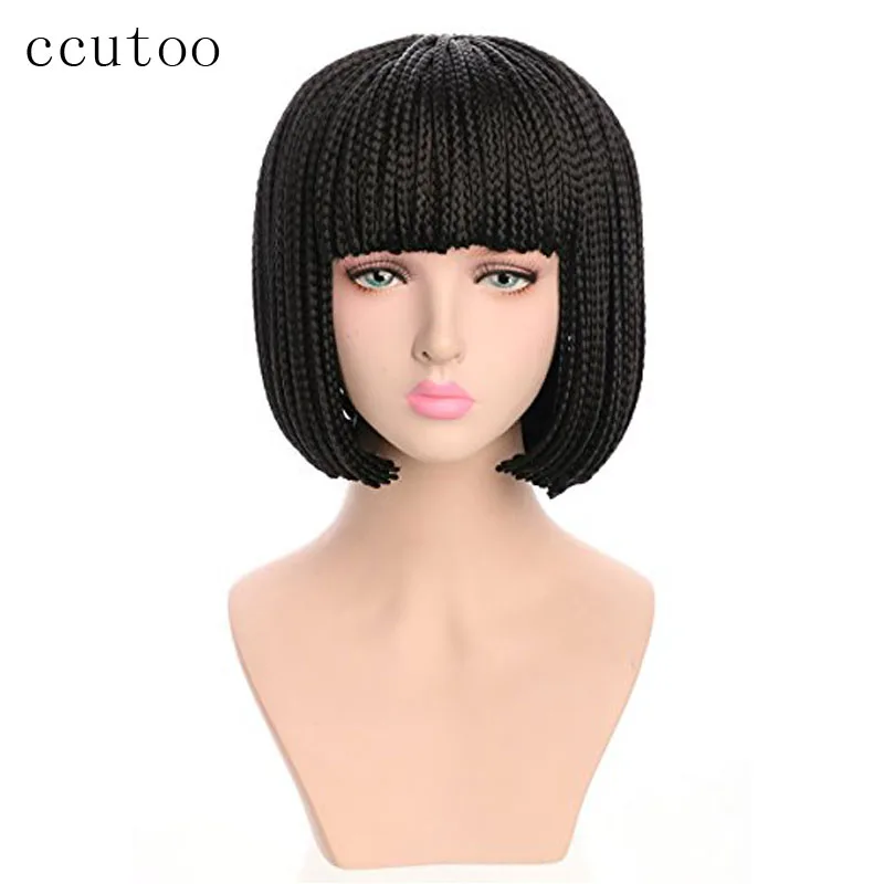 Ccutoo 10 &quotЧерные Короткие афро американский черный без каблука Синтетические