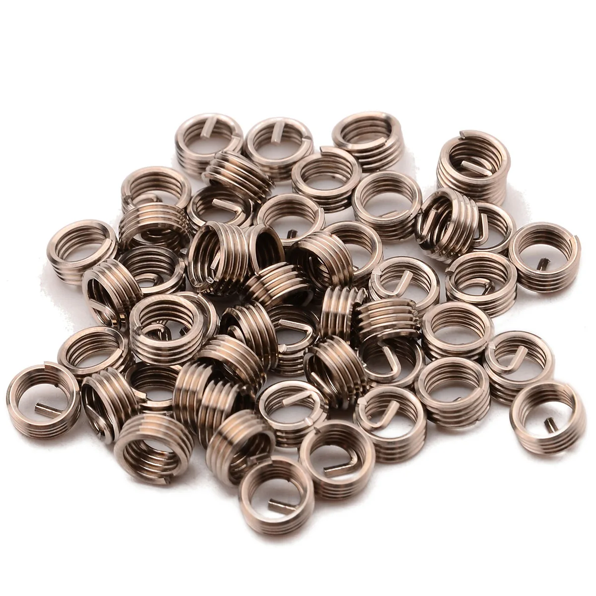 New 50Pcs M6x1.0x1D Wire Thread Insert Wire Screw Sleeve Screw Bushing Helical Wire Thread Repair Tools