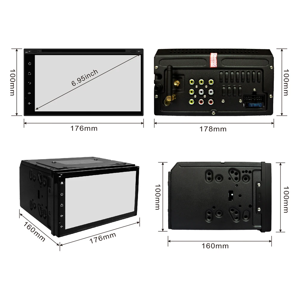 Sale Android Car DVD Radio Stereo Player 6.2 inch Capacitive Touch Screen GPS Navigation Bluetooth USB SD 1G DDR3 16G Memory Flash 1