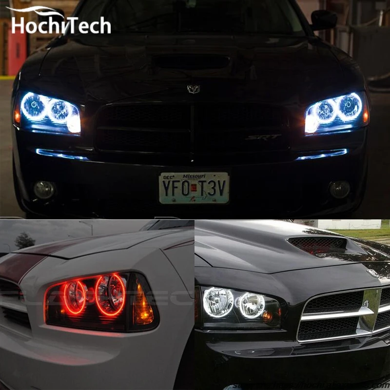 Для Dodge Зарядное устройство 2005 2006 2007 2008 2009 2010 светодиодный периметр фар колец halo