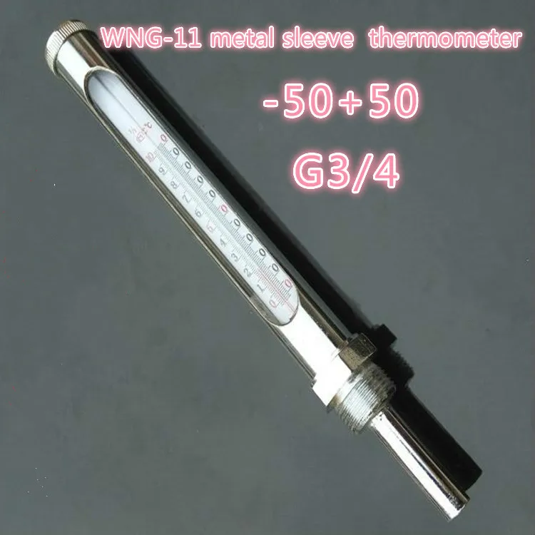 WNG 11 straight metal sleeve thermometer 304 stainless steel 50+50 C