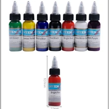 DLD татуировки чернила 7 цветов Набор 1 унции 30 мл/бутылка Перманентный макияж для бровей и губ тон профессиональный макияж набор пигментов