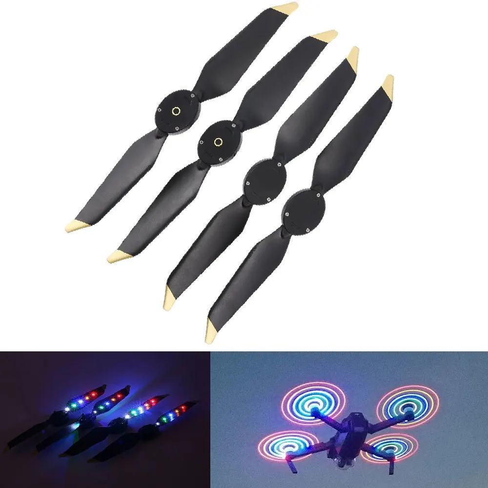 

2 Pairs LED Quick Release Drone Propeller for DJI Mavic Pro Platinum FPV Flash Low-Noise Colorful CW CCW Props Propellers