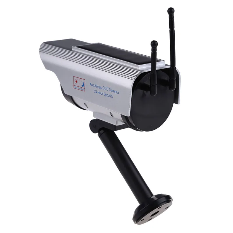  Solar Power Fake Dummy Outdoor Security Home CCTV Camera Battery Powered Flicker LED Red Light Home - 32878428891