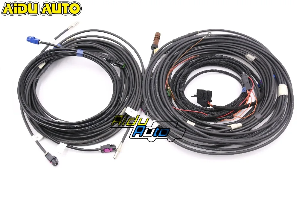 

For Audi A4 A5 A6 C7 C8 B9 8W Q7 4M Q5 Original 360 Environment Rear Viewer Camera Install harness Wire Cable