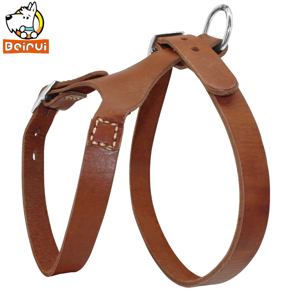100 Handmade Real Genuine Leather Dog Harness Soft Comfortable for M